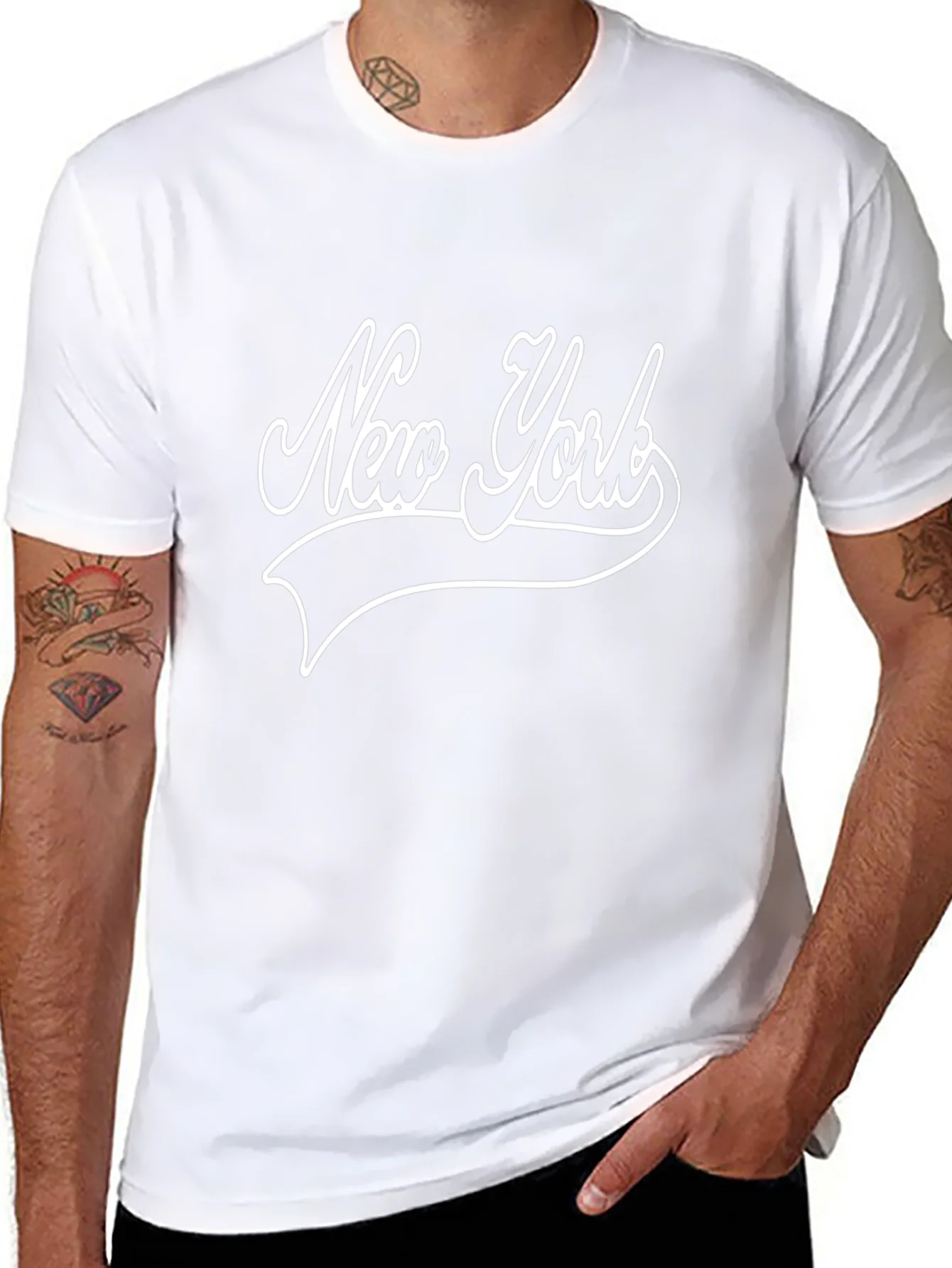 New York Graphic Tee - Black Cotton T-Shirt