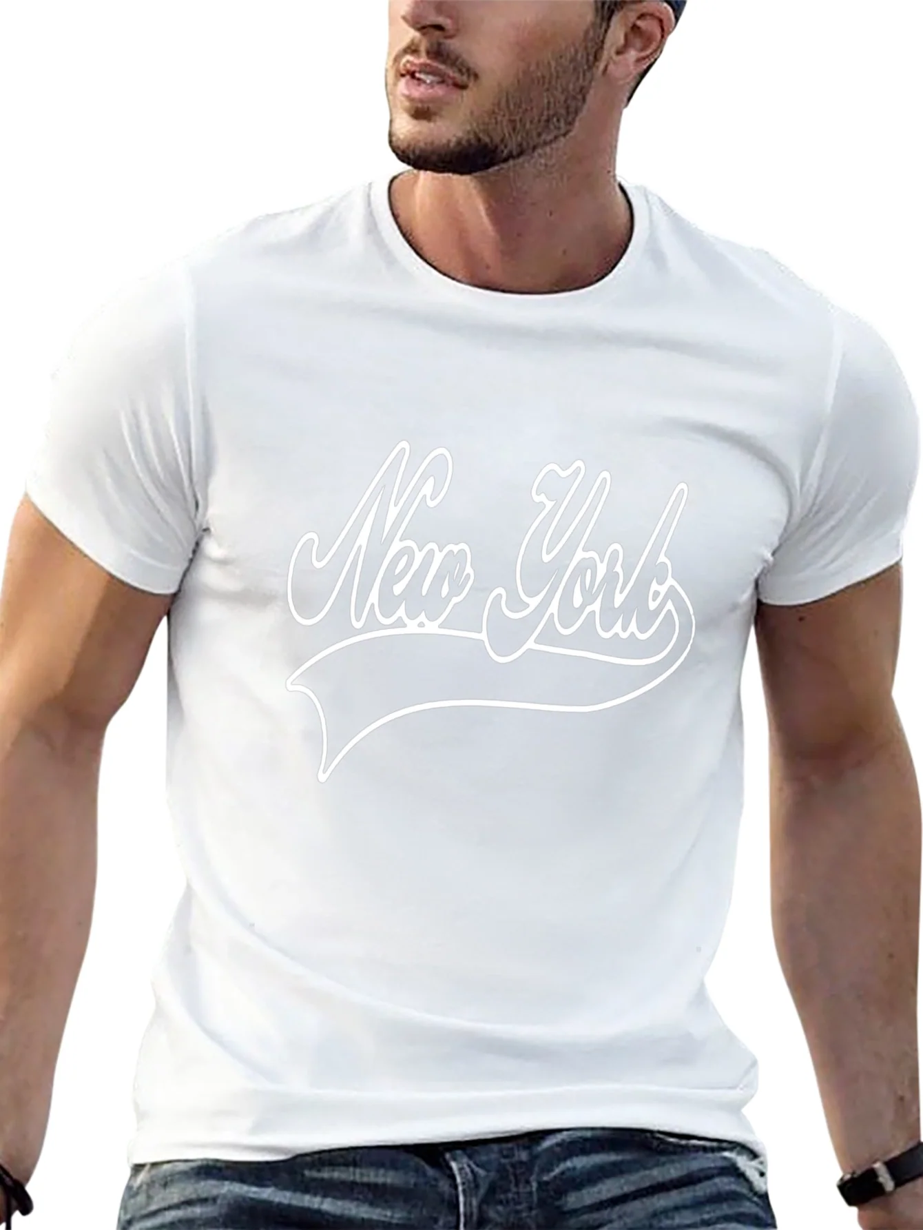 New York Graphic Tee - Black Cotton T-Shirt