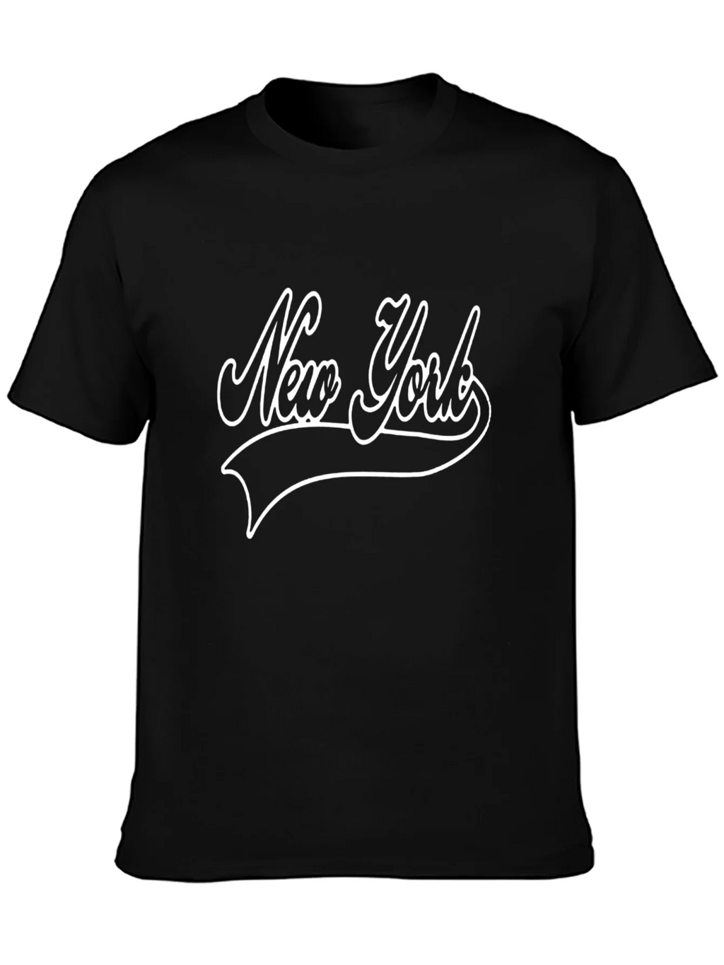 New York Graphic Tee - Black Cotton T-Shirt