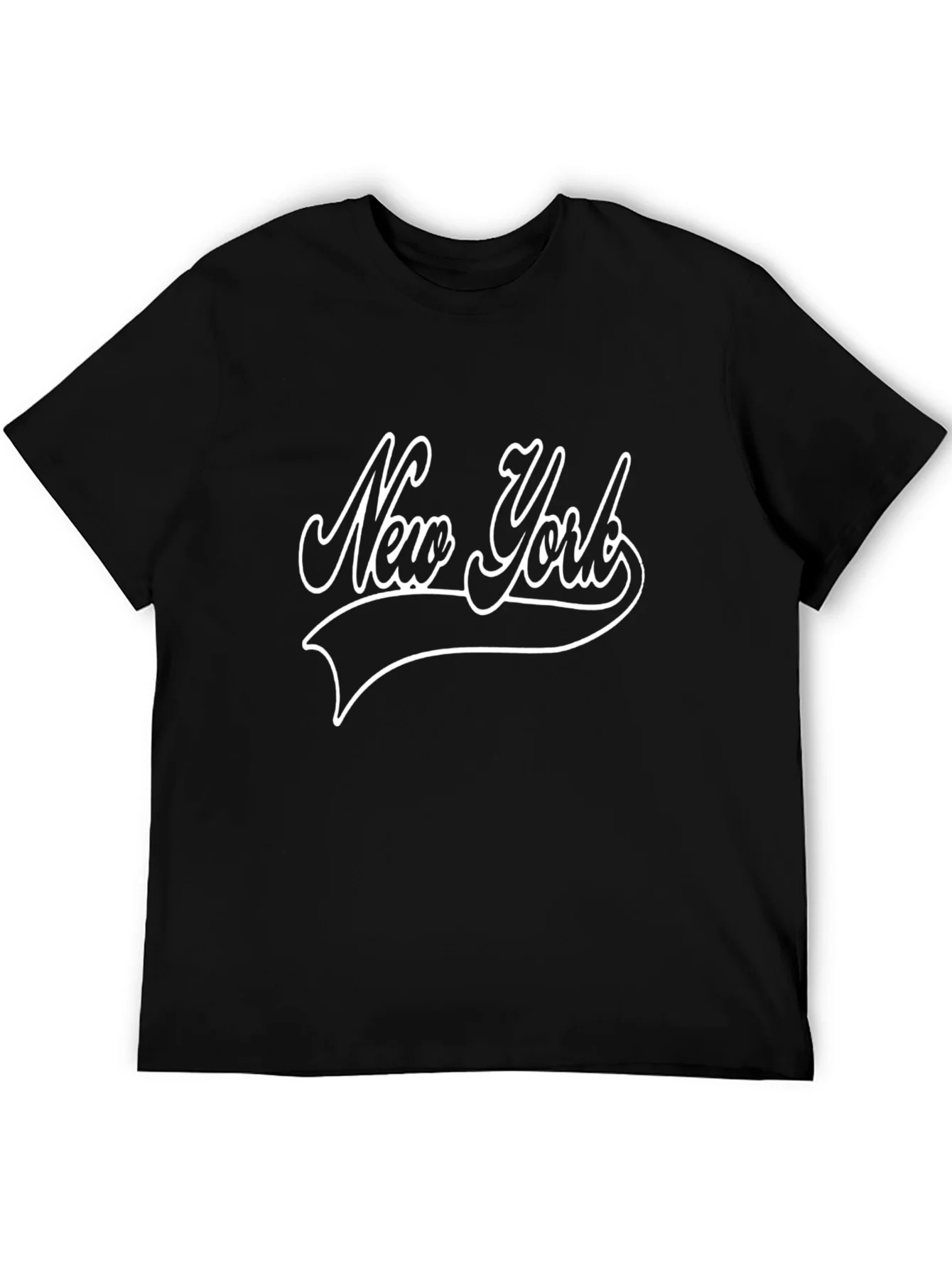 New York Graphic Tee - Black Cotton T-Shirt
