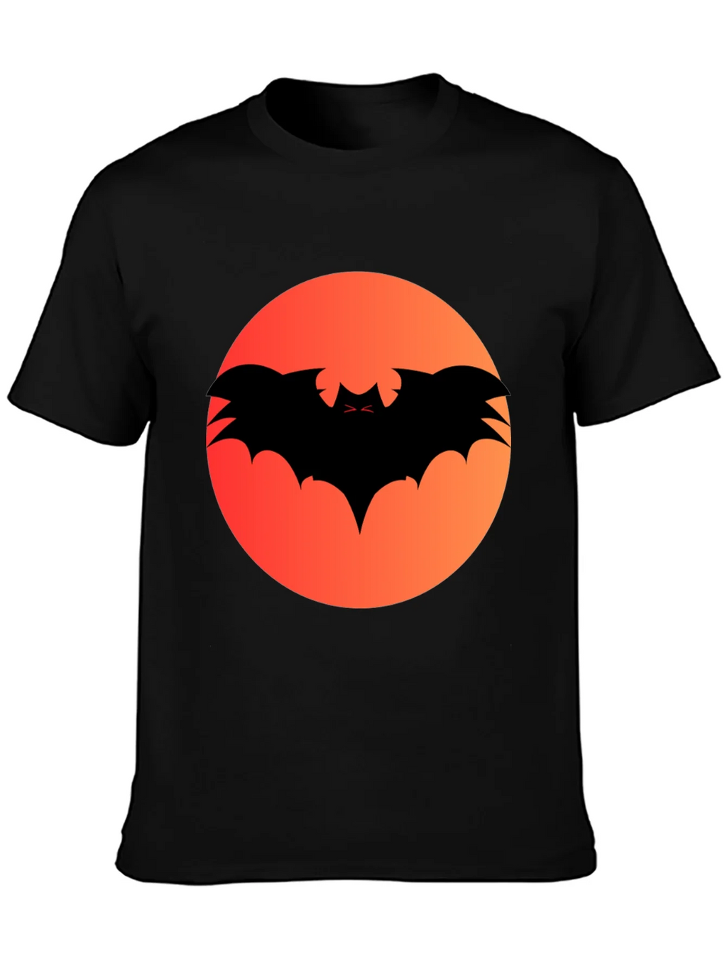 Halloween Bat Silhouette Graphic Tee