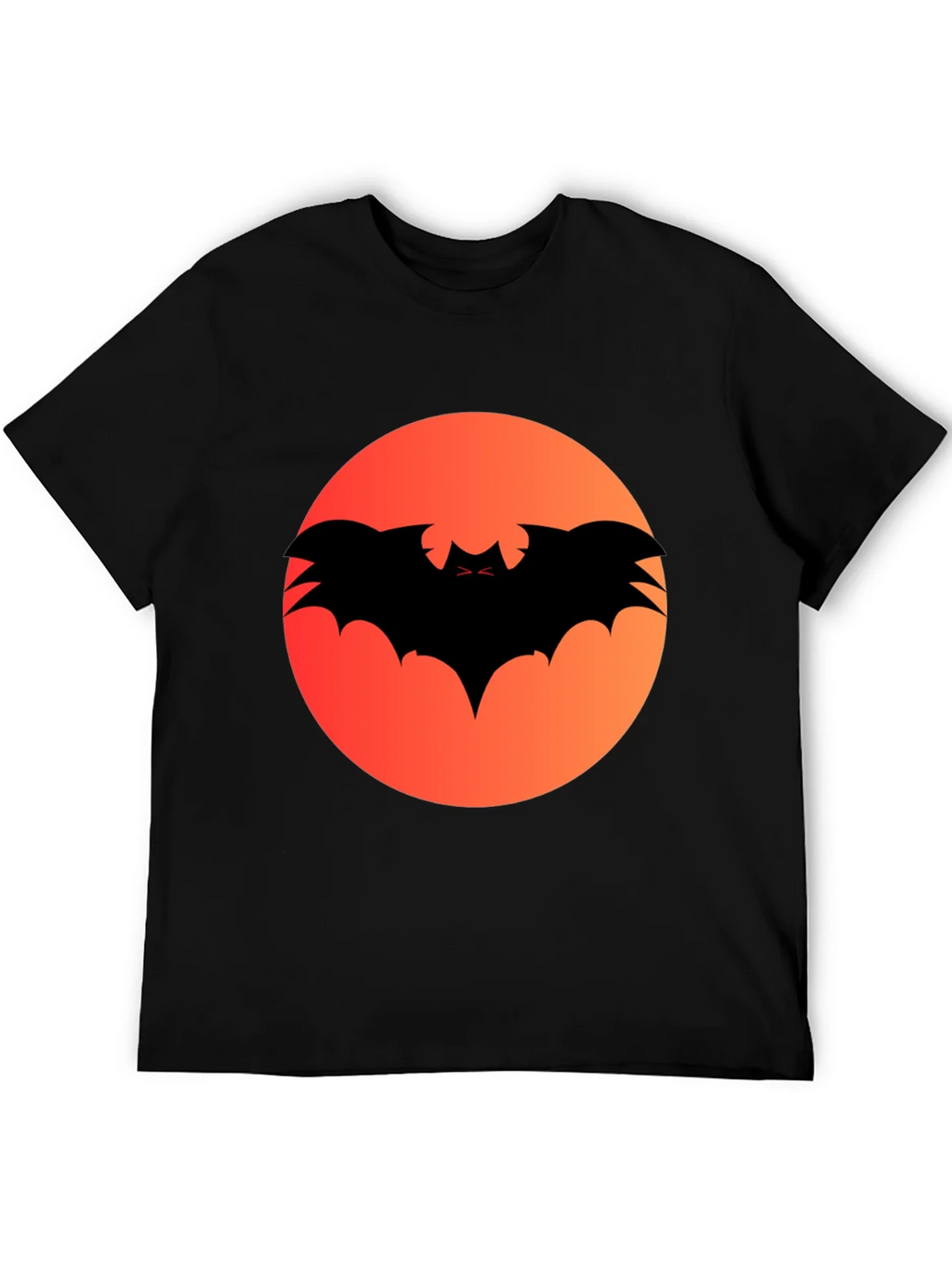 Halloween Bat Silhouette Graphic Tee