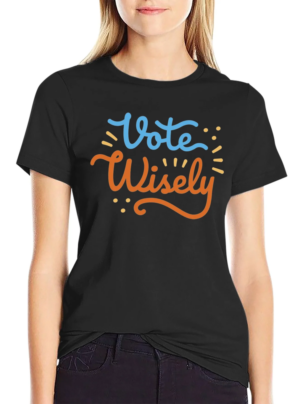 Vote Wisely Graphic Tee - Black Cotton T-Shirt