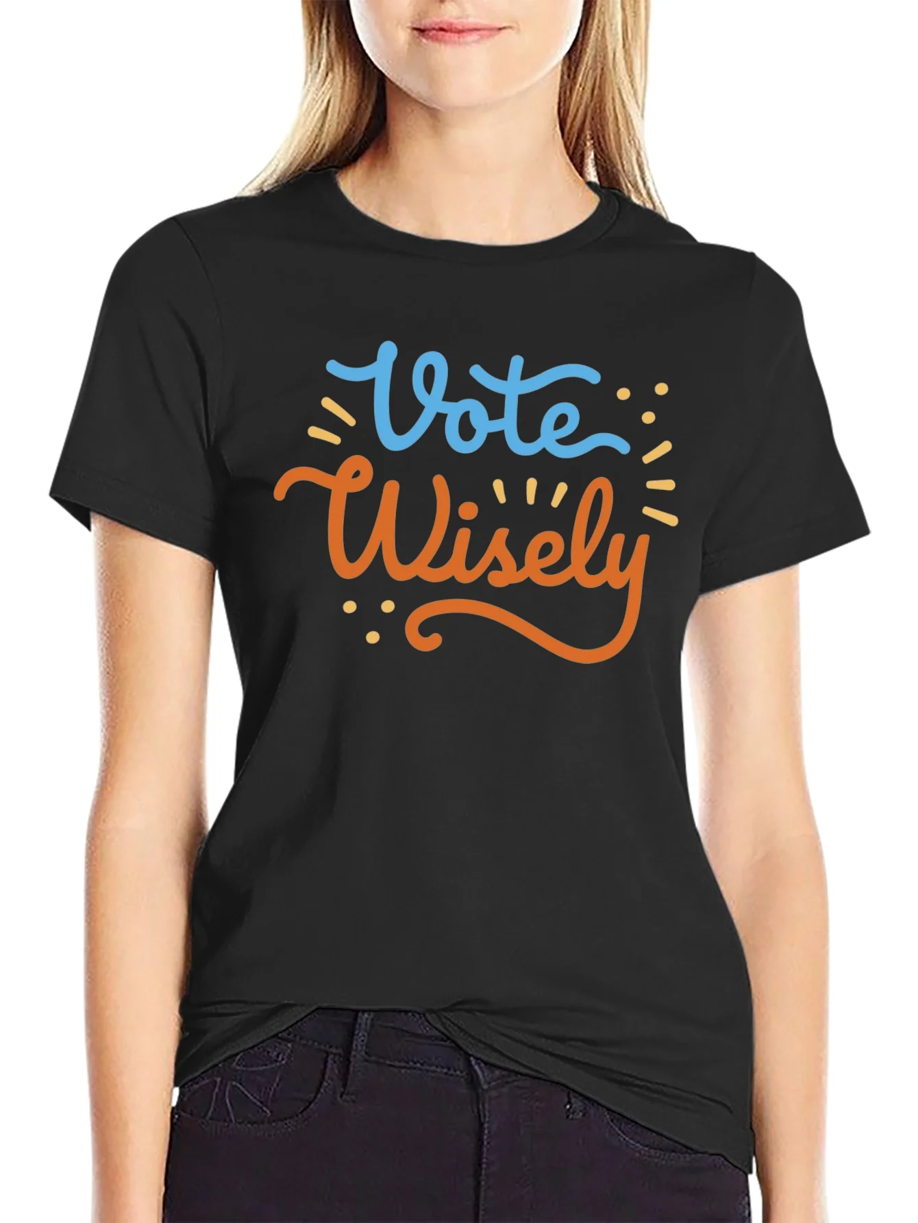Vote Wisely Graphic Tee - Black Cotton T-Shirt