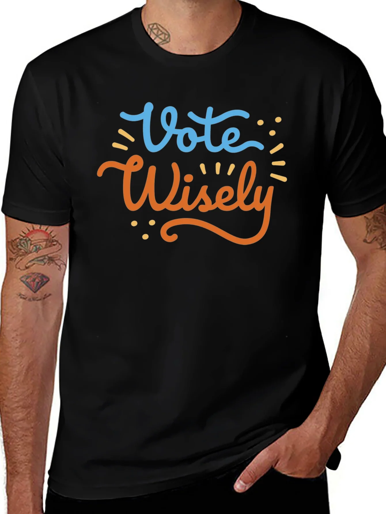 Vote Wisely Graphic Tee - Black Cotton T-Shirt