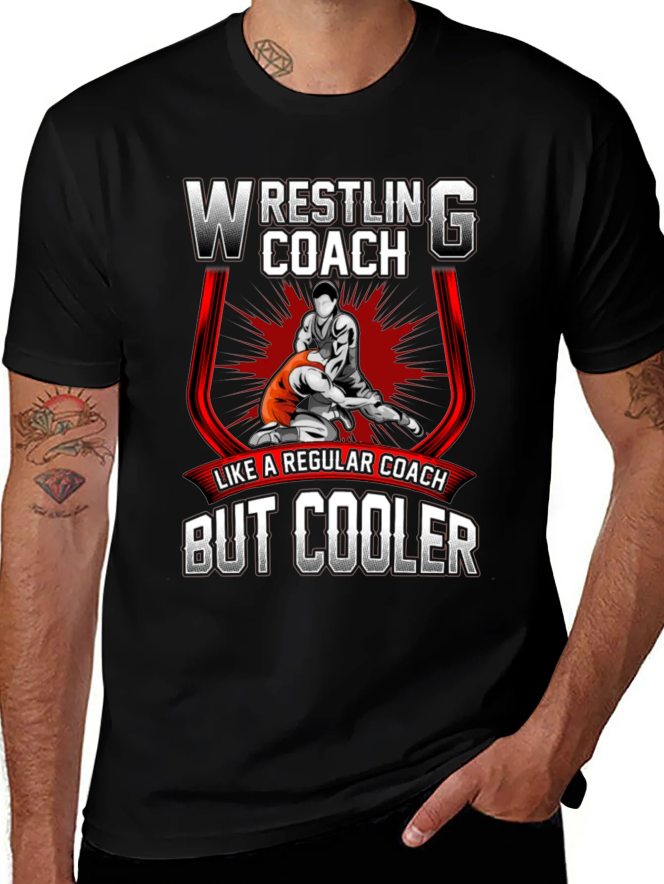 Wrestling Coach T-Shirt - Like a Regular Coach But Cooler!